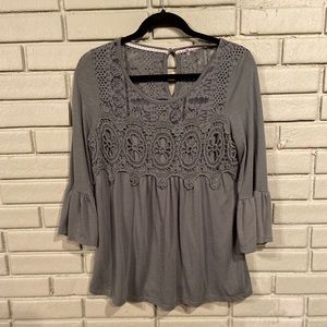 Olive Green Lace Top M